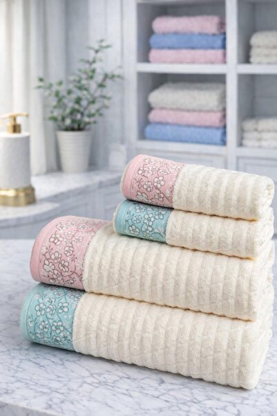 Özdilek أفضل مجموعة (طقم حمام) من أويتشيبا بلون النعناع الوردي