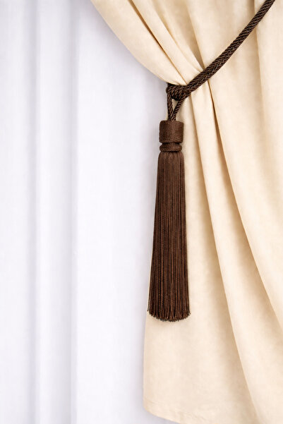 MEFAKS TEKSTİL Silindir Kordon Sarım Braçol – Fon Perde Dekoratif Perde Topla...