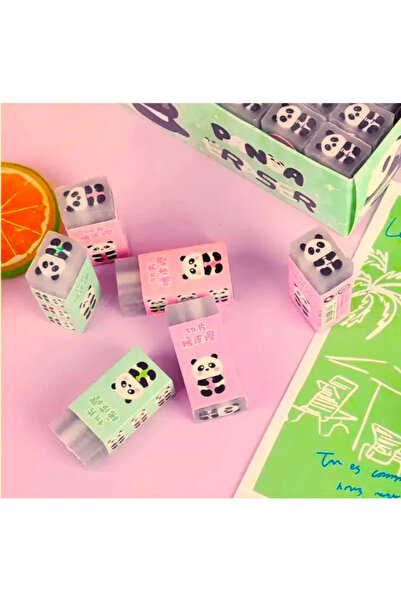 NaSaDAN Panda Tasarımlı Silgi Tekli Öğrenci Okul Silgisi Sevimli Kırtasiye