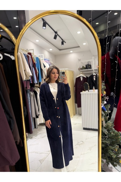 Bahar Angora Lacivert Hırka