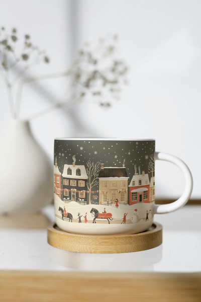 EYBaskı Tasarım Winter Themed Porcelain Print Mug