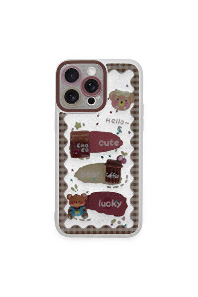 NewFace Iphone 14 pro max case sweet patterned silicone cover - transparent