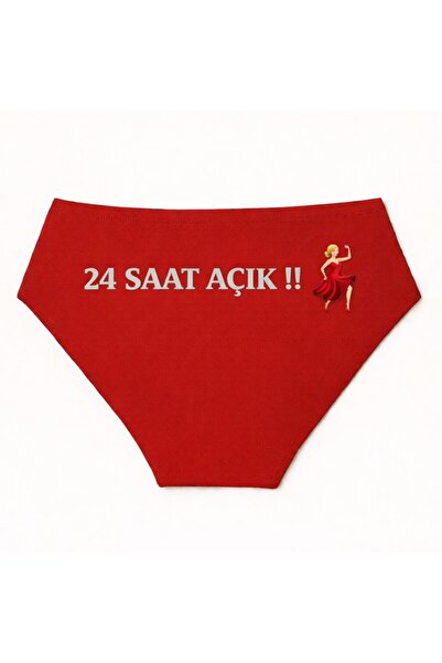 TWINTICKS Women's Red Panties – Fun Text Detail, Special Lingerie for Lovers