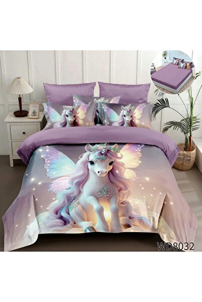 Primavara Double bed linen, FINET, 5D Digital Print, with Elastic, 4 pieces, ...