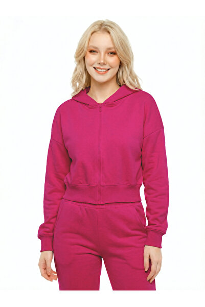 CC STORE Sports Tracksuit Set Crop Short Zippered Set Winter Thick Fabric - F...