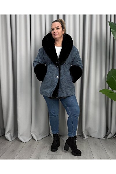 FUNDA Sementa Fur Detailed Coat Black