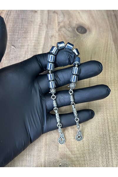 Mos Tespih سبحة زازا سالاماليك من الحجر الطبيعي الهيماتيت