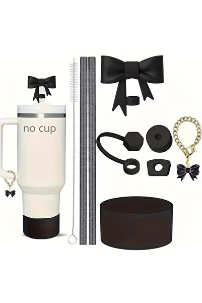 alisa Termos İçin 9 Parça Şık Tam Aksesuar Seti (Siyah)