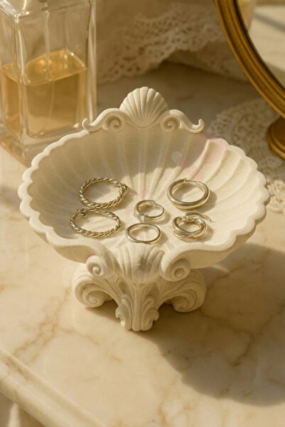 figurio Dekoratif Deniz Kabuğu Takı Organizer / Masaüstü Aksesuar Tabağı