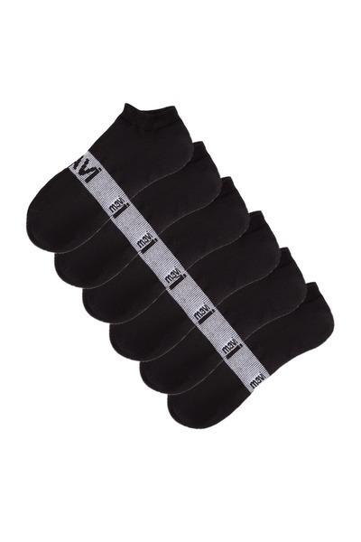 Mavi 6-Pack Logo Printed Booties Socks