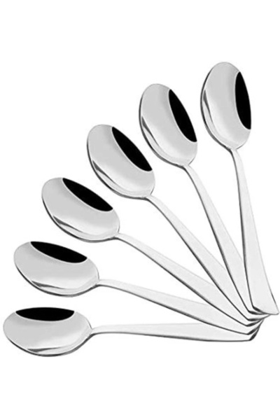 Generic Stainless Steel Spoons – 6-Piece Set, Durable Tableware for Daily Use