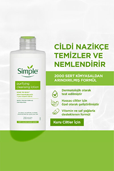 Simple Kind To Skin Su Bazlı Nemlendirici 125ML & Temizleme Losyonu 200ML & Tonik 200ML