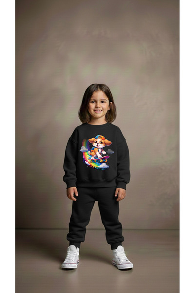 playwear Φούτερ ομάδας KAY KAY DOG με στάμπα για κορίτσια και αγόρια, με λαιμ...