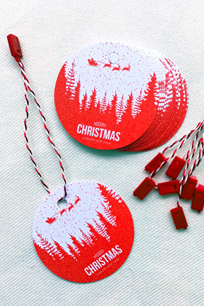 Dekorden New Year's Gift Wrap Tag - 50 pcs