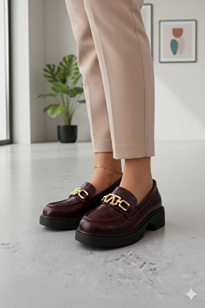 NiceDiffer Pantofi confortabili de damă, mocasini casual, cu cataramă metalică