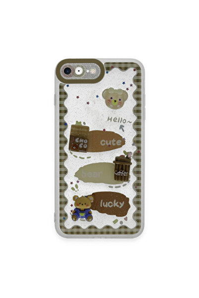 NewFace iPhone 7 Case Sweet Patterned Silicone Cover - Transparent