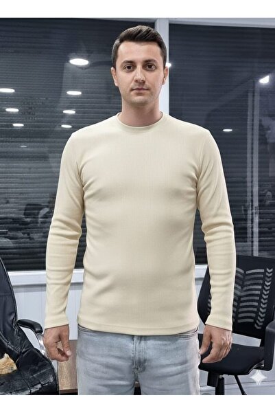 Eşofmancım Unisex Regular Fit Crew Neck Long Sleeve Ribbed Top