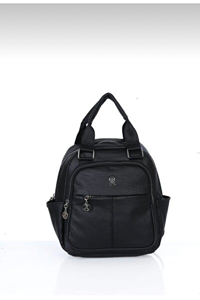 balbagss Women's Washable Faux Leather Multi-Pocket Handbag and Backpack