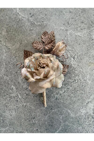 Lotus Hediye SİMLİ YAPAY ÇİÇEKLİ DAMAT YAKA ÇİÇEĞİ SADIÇ YAKA ÇİÇEĞİ