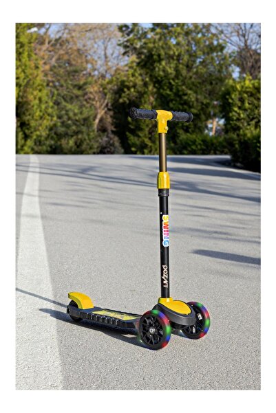 Yenimodam سكوتر جديد بثلاث عجلات مع إضاءة LED، سعة 40 كجم، مناسب للأعمار 3 سن...