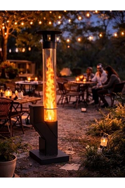 ALMES BOUTİQUE Alevin Zarafeti | 170 cm Modern Pelet Soba | Yakıt Ve Pürmüz H...