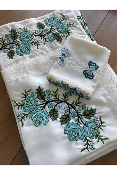 EL YAPIMI 5 parça çeyizlik seccade seti