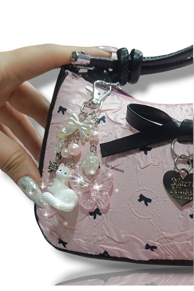 hbtasarim Pussycat charm 🐾😻sevimli kedicik çanta telefon yaka kartı askısı