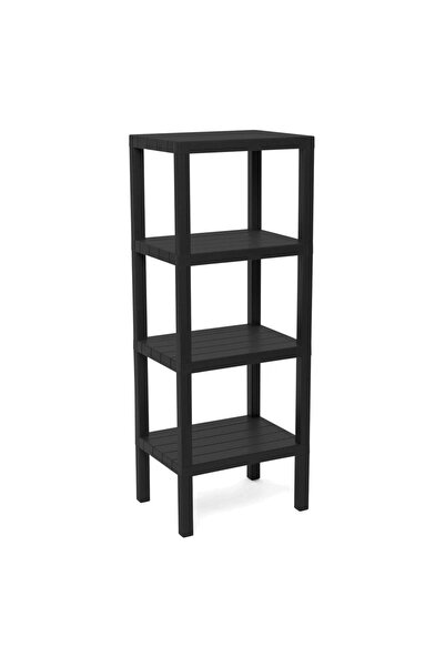 shopwave MSD 4 RAFLI - SİYAH MODÜLER ÜNİTE PLASTİK 38x29x100 cm (5047)