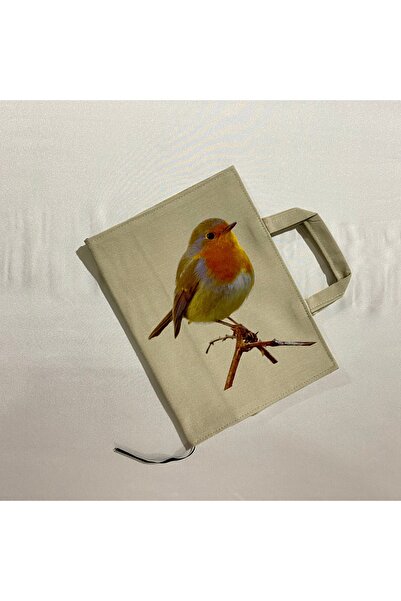 DUTTDİKİM حقيبة كتب من القماش المقاوم للماء من BEJ Kitçan Kızılgerdan Bird مطبوع