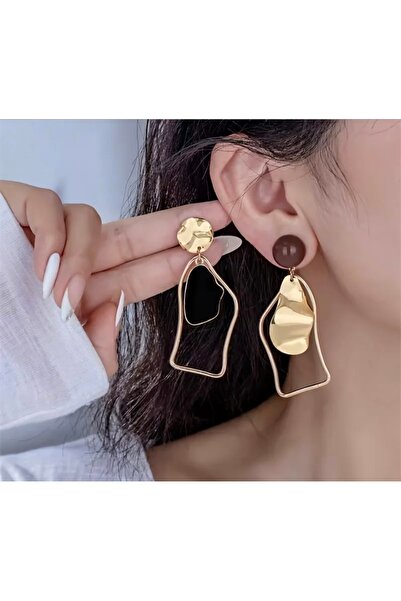 MURASSA BUTİK Retro Geometrik Desen Küpe