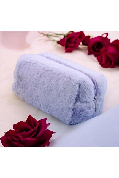 Forface Peluş Makyaj Çantası – Yumuşak Kadife Dokulu, Fermuarlı, Askılı Kalem...