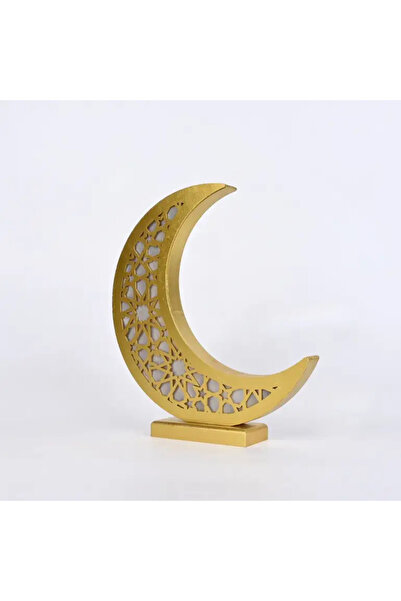 Generic Illuminated wooden Ramadan crescent with a unique design