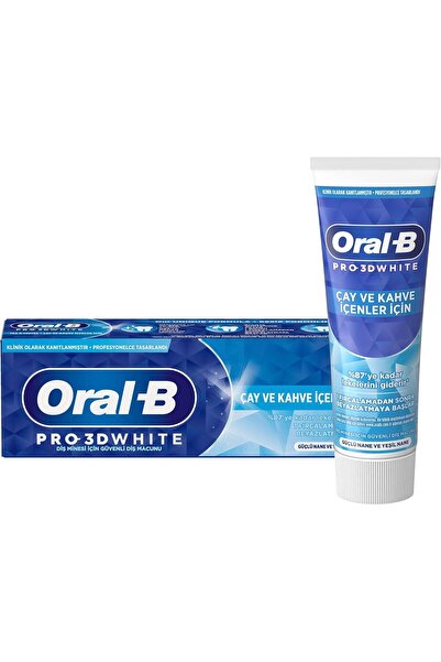 Oral-B 3D WHITE Çay ve Kahve İçenler İçin Diş Macunu 75 ml