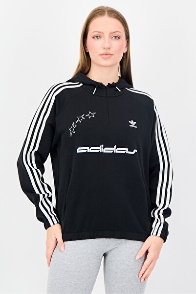 adidas Women Sportswear Fit Long Sleeve Outdoor Hoodie, Black