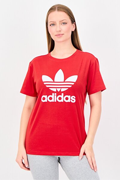 adidas Women Sportswear Fit Short Sleeve Outdoor T-Shirt, Red