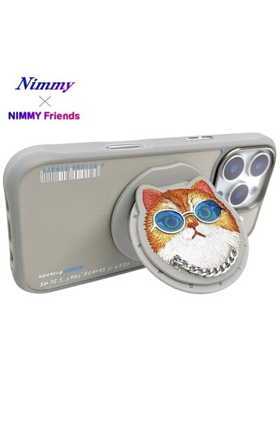 Nimmy iPhone 16 Pro |   Συμβατή με MagSafe Premium 3D γυαλιά και θήκη γάτας μ...