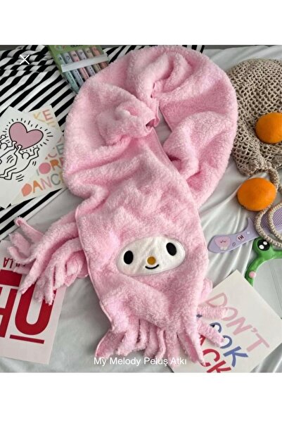 facnspt Φουλάρι βελούδινο με φιγούρα My Melody – Μήκος 180 εκ.