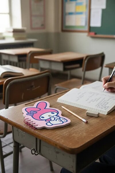 SANRIO Lisanslı My Melody Figürlü Spiralli Not Defteri 80 Yaprak 12.7 Cm