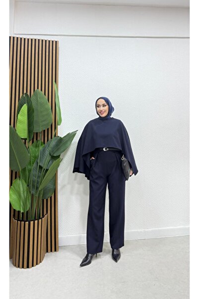 BRN IŞIK TESETTÜR Klasik Kesim Pelerin Detaylı Tulum