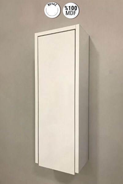 Projemob Dar Gövdeli Kapaklı Duvar Dolabı – Beyaz Asma Depolama Ünitesi