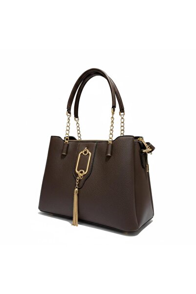 ZİVORA 4 Compartment Women's Shoulder Bag with Gold Accessories - Crossbody S...