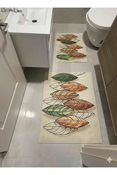 MyDecoRoom مجموعة سجادة حمام مزخرفة مضادة للحساسية وقابلة للغسل في الغسالة وم...