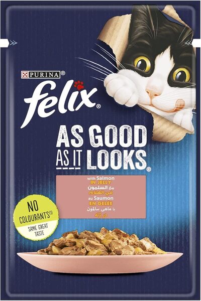 Purina One FELIX As Good As It Looks Cat Food with Salmon in Jelly - 85g