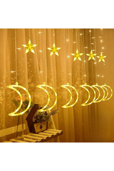 Generic Ramadan Lighting Wire Crescent and Stars - Size 300×65 cm