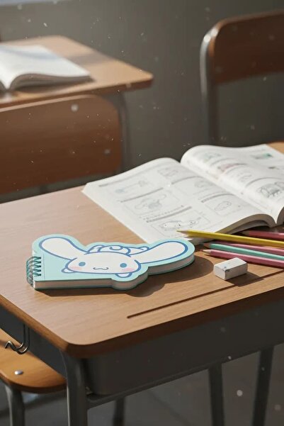 SANRIO Lisanslı Cinnamoroll Figürlü Spiralli Not Defteri (80 Yaprak)