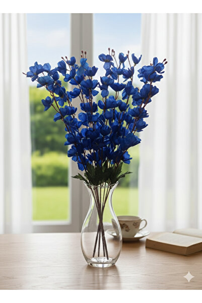 BUKET X Yapay 9 Dallı Saks Mavisi Bahar Dalı