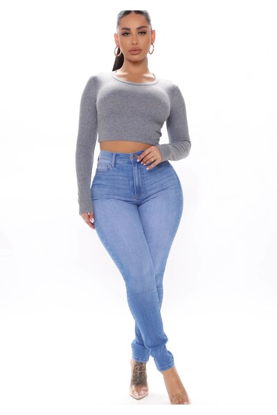 FASHION NOVA Ελαστικό Στενό και ψηλό τζιν παντελόνι