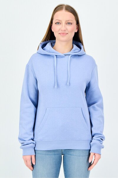 French Connection Women Plain Long Sleeve Hoodies, Blue