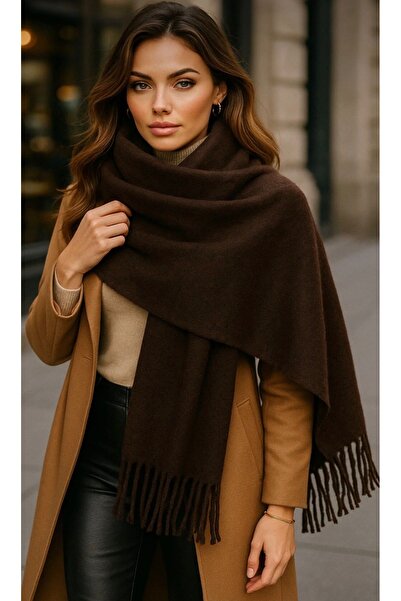 ÖzSu Mağazacılık Acı kahve atkı yumuşak dokulu omuz şalı