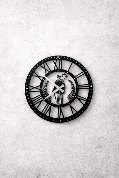 ÖZŞAHİN LAZER Metal Duvar Saati – Roma Rakamı